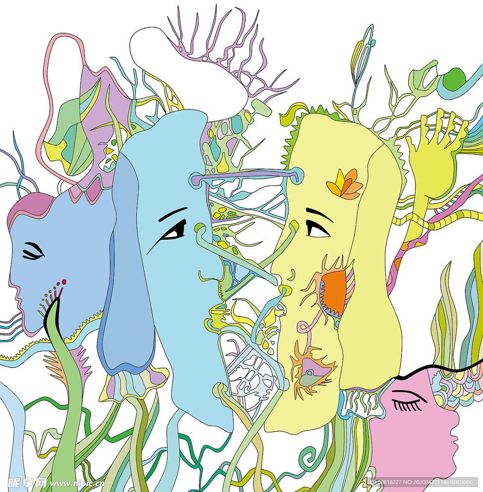 中国风少数民族装饰画合层