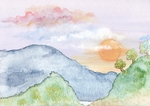 水彩画背景
