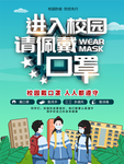 进入校园请佩戴口罩
