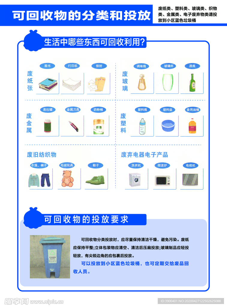 新版可回收物的分类和投放