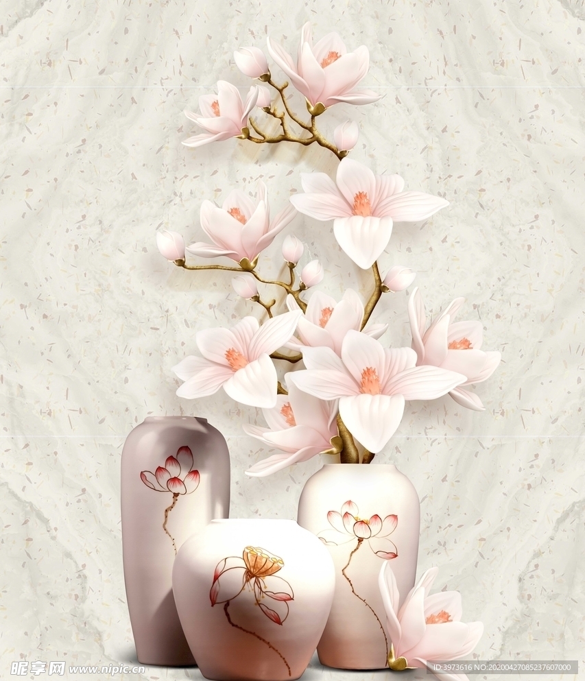玄关画  花  花瓶