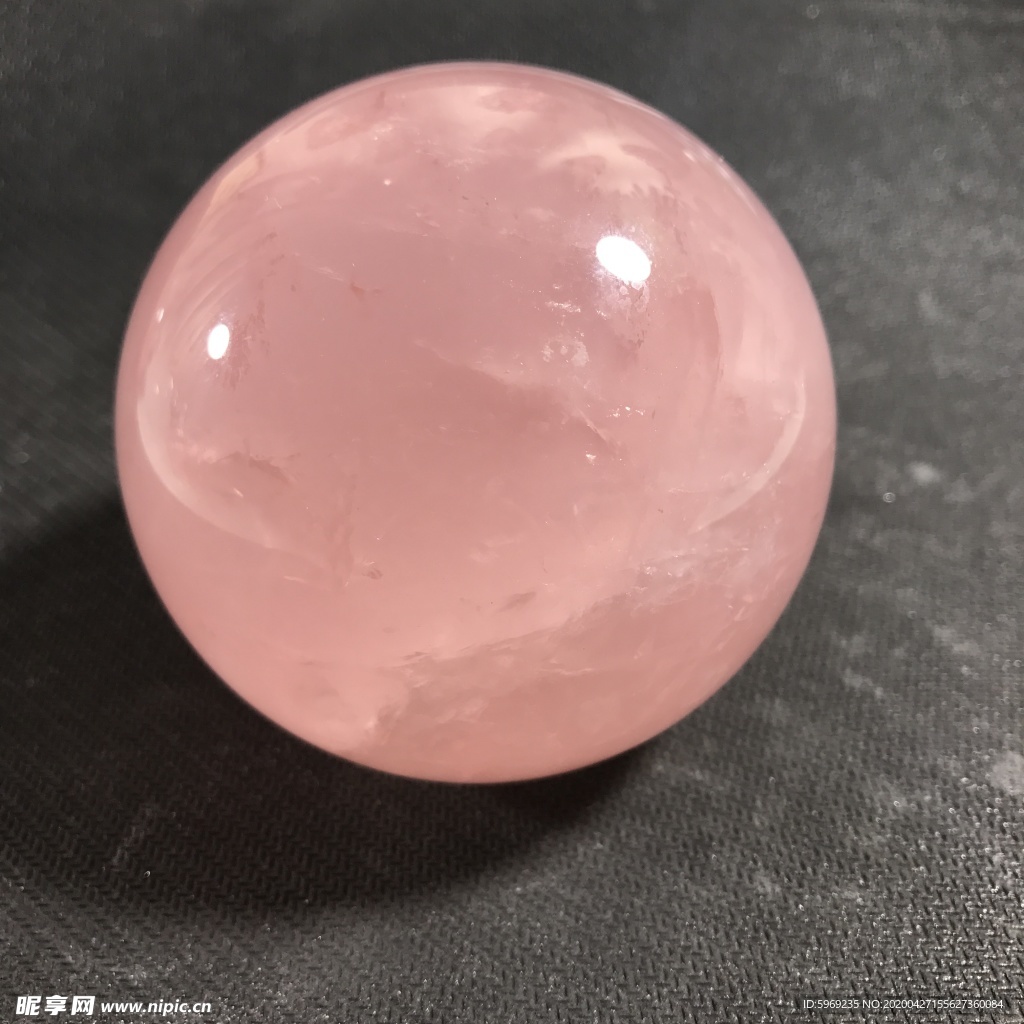粉水晶 球 矿石