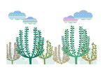 手绘矢量大树