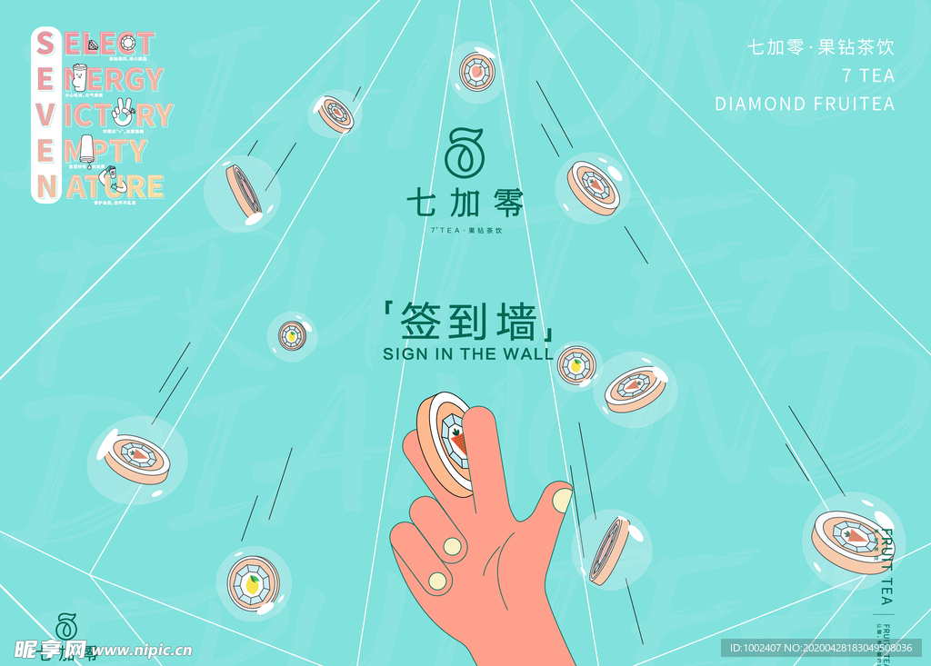 七加零  签到墙
