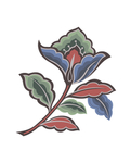 敦煌风格绘画植物花朵