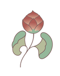 敦煌风格绘画植物花朵