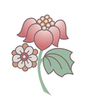 敦煌风格绘画植物花朵