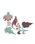 敦煌风格绘画植物花朵