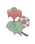 敦煌风格绘画植物花朵