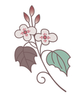 敦煌风格绘画植物花朵