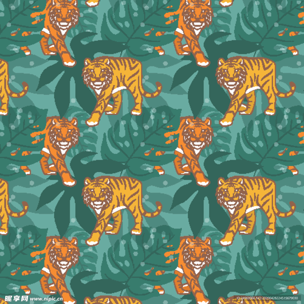 卡通老虎花纹
