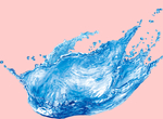 蓝色水花水