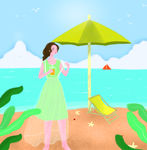 海滩小姐姐