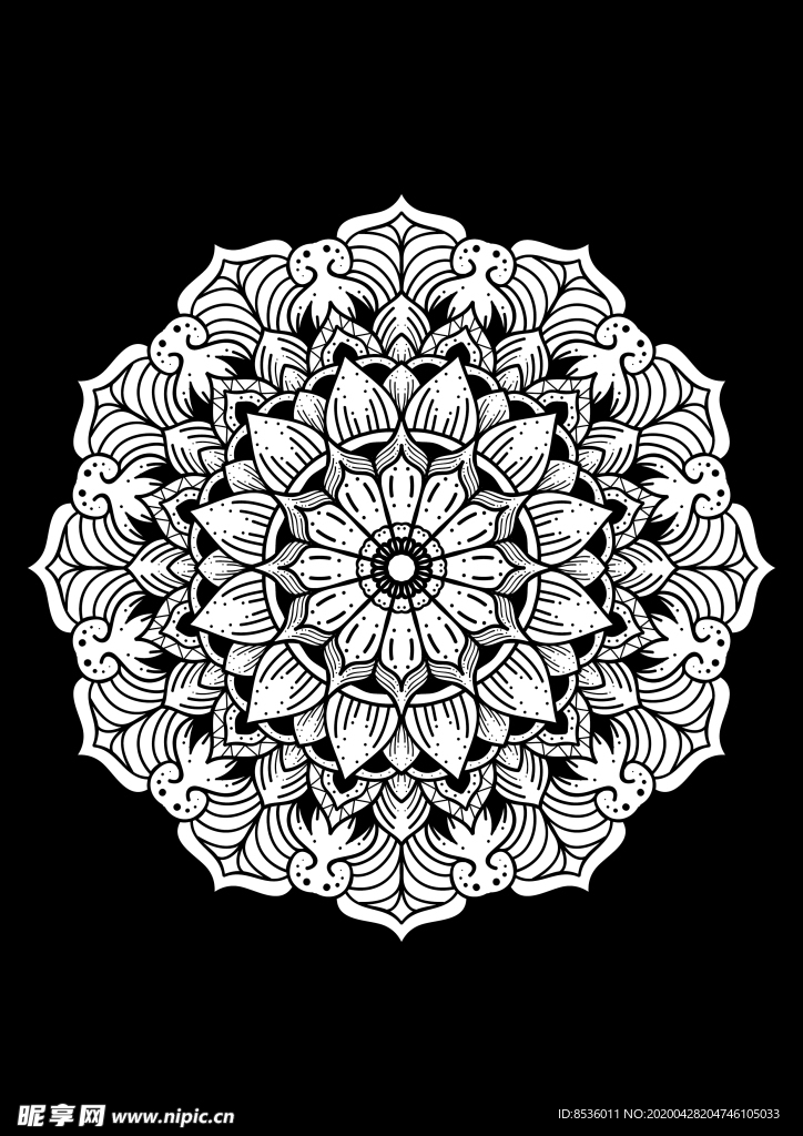 万花筒镂空花卉