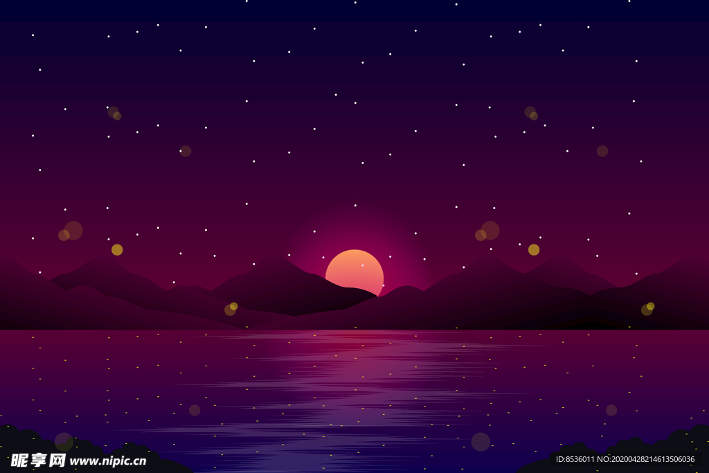 自然风光插画