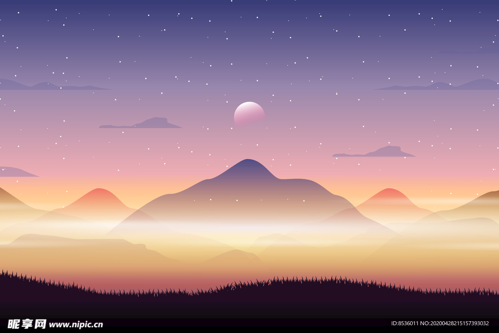 自然风光插画