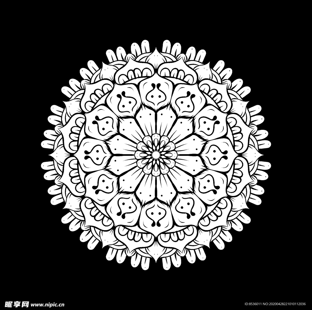 万花筒镂空花卉