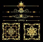 金色欧式花纹