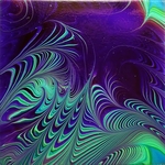 青紫色晕染
