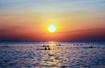 夕阳海岸