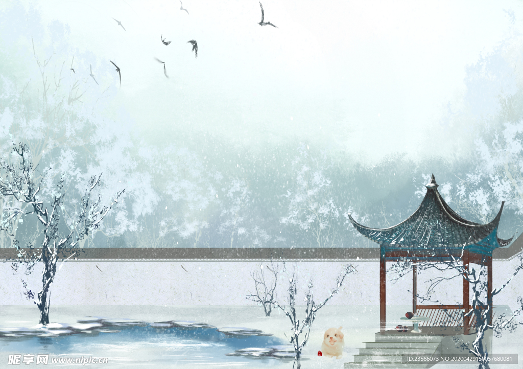 古风装饰绘画背景