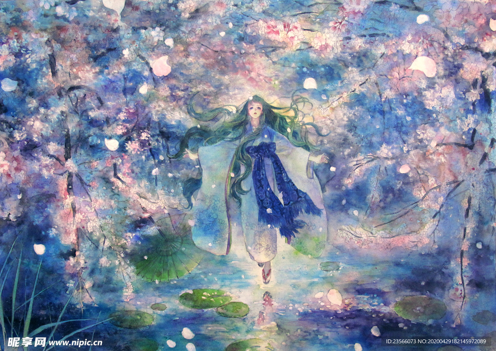 古风人物美女插画素材