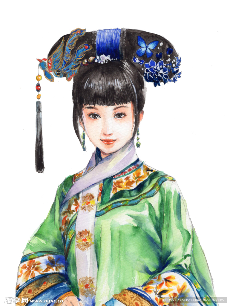 古风人物美女插画素材