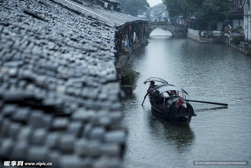 雨中美景水珠积水图片