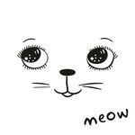 手绘卡通猫