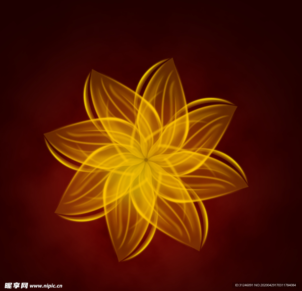 黄色透明花