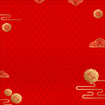 中国红元素PSD模版