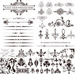 矢量花边花纹