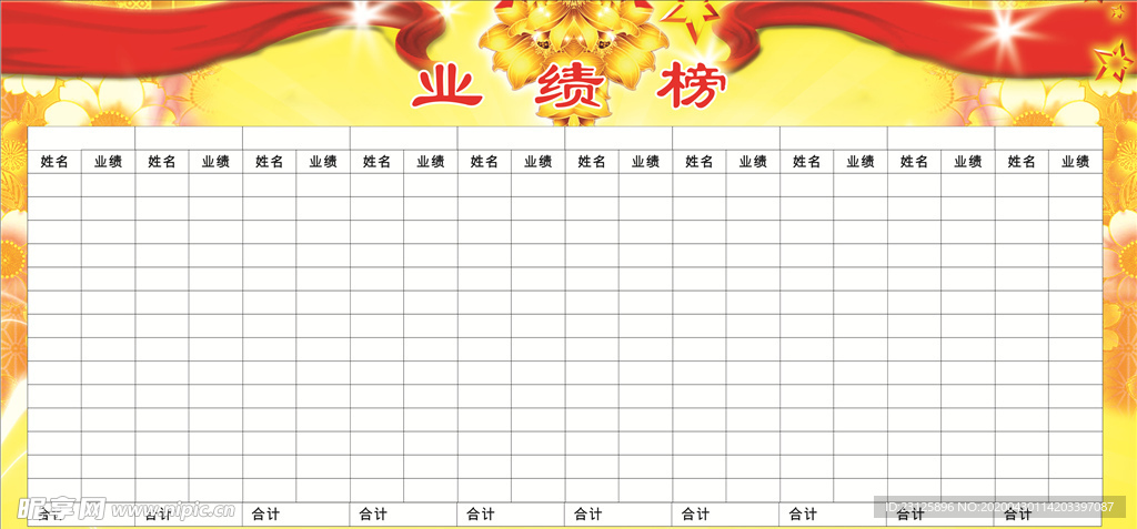 业绩榜