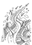 黑白线描动物