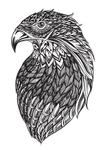 黑白线描动物