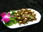 豆角炒茄块