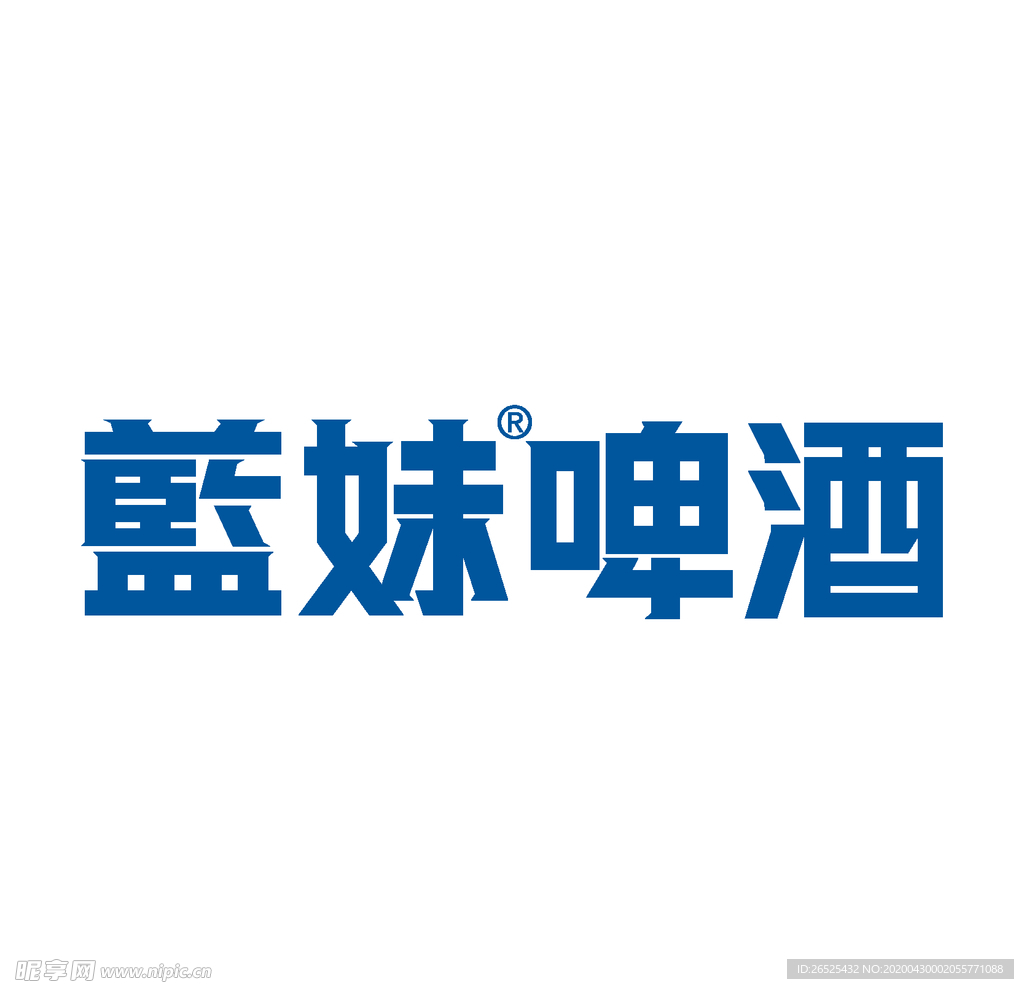 蓝妹啤酒 logo 矢量