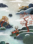 山水风景插画