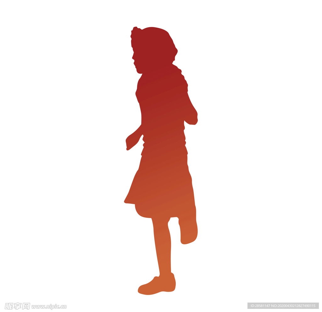 女孩运动剪影2