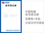 中国电建 栋号责任牌