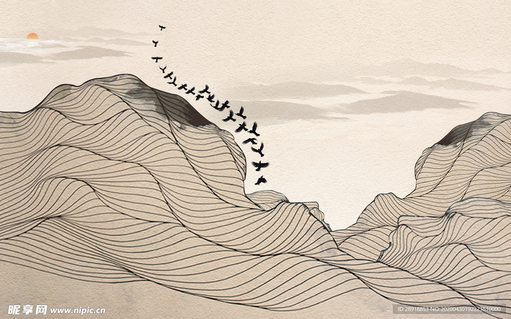 中式抽象山水