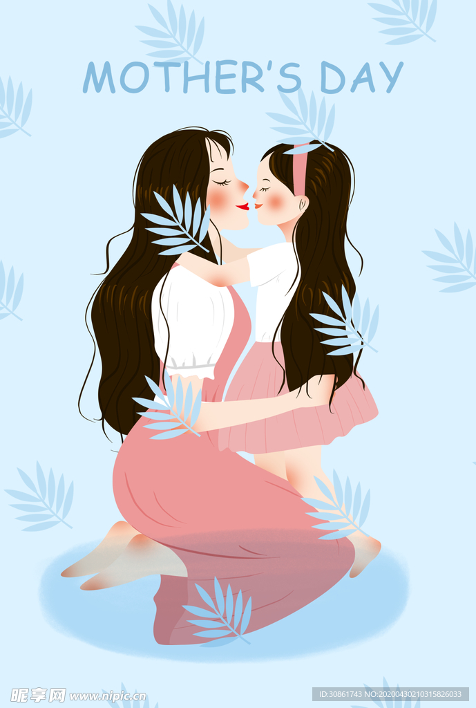 母子插画
