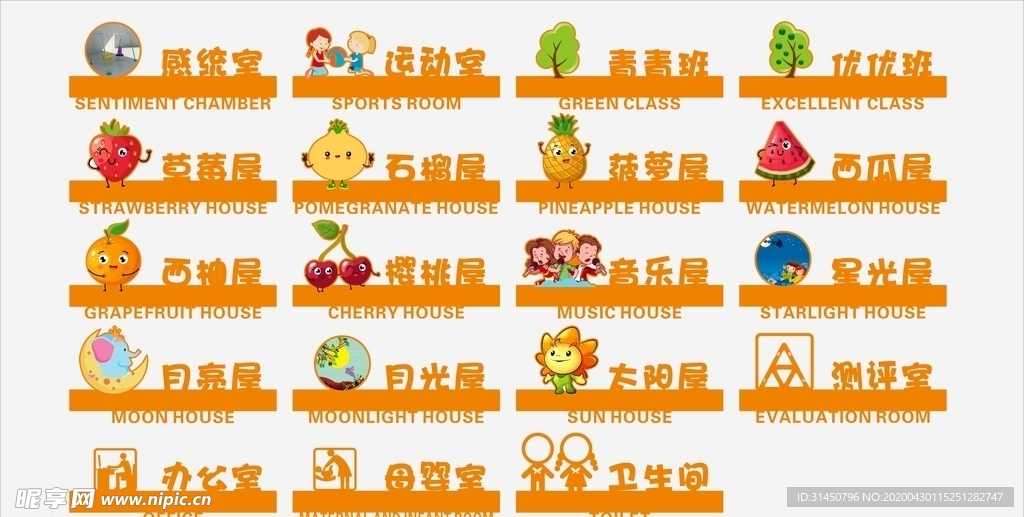 幼儿园门牌