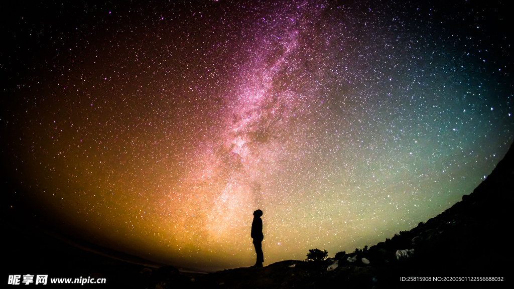 星空宇宙星球极光图片