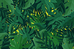 线条矢量手绘花草植物