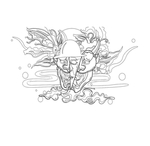 现代抽象画合层