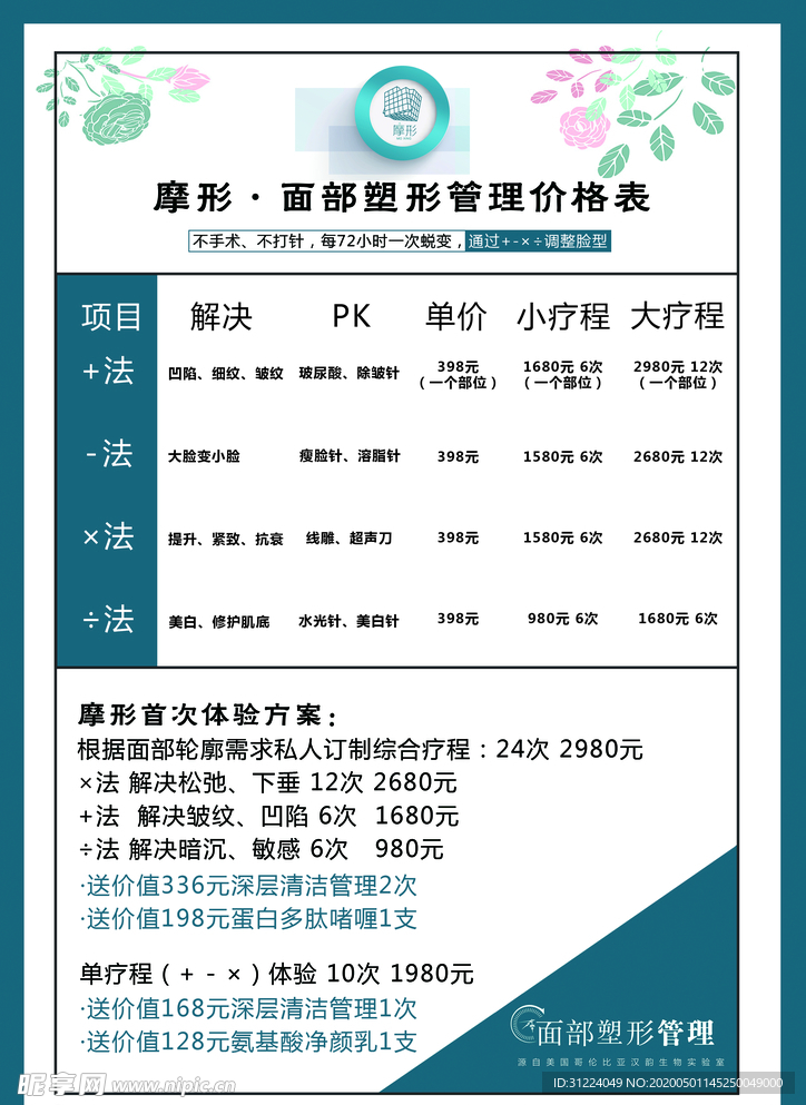 价格表