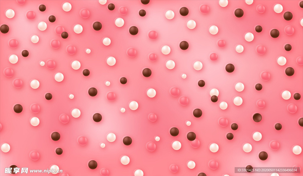 粉色巧克力豆