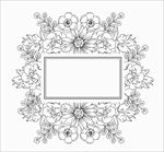 手绘花朵 无色花卉框架