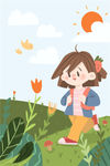 五一劳动节插画海报